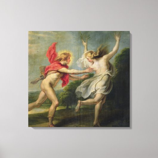 Daphne en Apollo (olie) Canvas Afdruk (Voorkant)