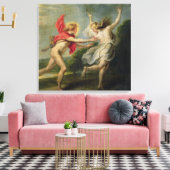 Daphne en Apollo (olie) Canvas Afdruk (Insitu (Woonkamer))