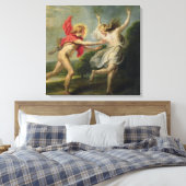 Daphne en Apollo (olie) Canvas Afdruk (Insitu (Slaapkamer))