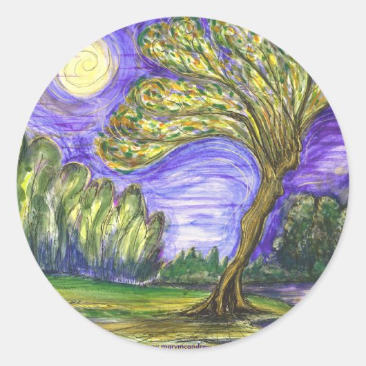 "Daphne getransformeerd" Ronde Sticker (Voorkant)