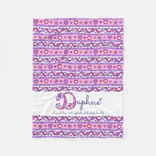 Daphne letter D naam betekenis deken (Voorkant)