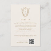 DAPHNE Minimal Cream Gold Eenvoudige Trouwdetails Informatiekaartje (Voorkant)