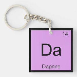 DAPHNE-naam Chemie Element Periodieke Tabel Sleutelhanger