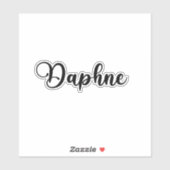 Daphne Naam - Handgeschreven kalligrafie Sticker (Vel)