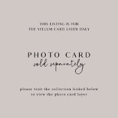 DAPHNE Navy Blue Minimalist Wedding Save the Date Vellum Uitnodigingen