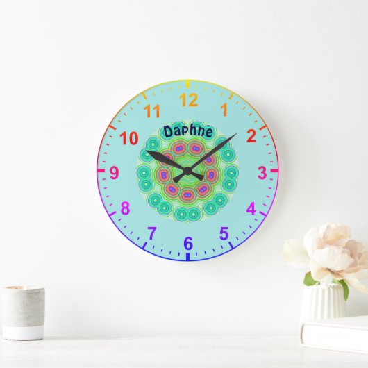 DAPHNE Persoonlijke~Kaleidoscoopcirkels Fractal ~ Grote Klok (Huis)