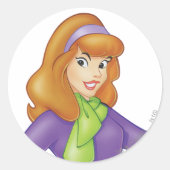 Daphne Smiling Ronde Sticker (Voorkant)