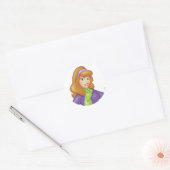 Daphne Smiling Ronde Sticker (Envelop)