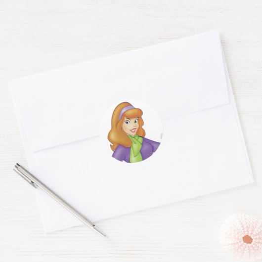 Daphne Smiling Ronde Sticker (Envelop)