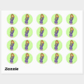 Daphne Wondering Ronde Sticker (Vel)