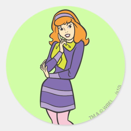 Daphne Wondering Ronde Sticker (Voorkant)