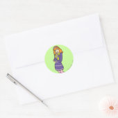 Daphne Wondering Ronde Sticker (Envelop)