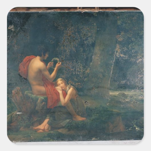 Daphnis en Chloe, 1824-25 Vierkante Sticker (Voorkant)