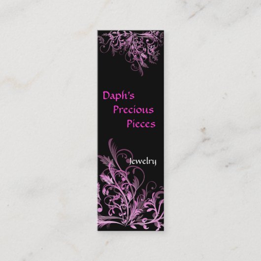 Daph's edele artikelen Label-aangepast ontwerp Mini Visitekaartje (Voorkant)