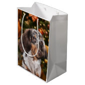 Dapped Dachshund Kerstmis Medium Cadeauzakje (Achterkant Gekanteld)