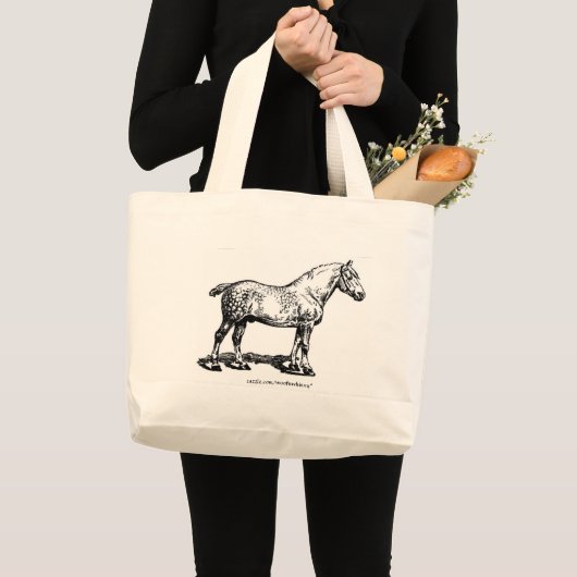 Dapped Draft Horse Grote Tote Bag (Voorkant (product))
