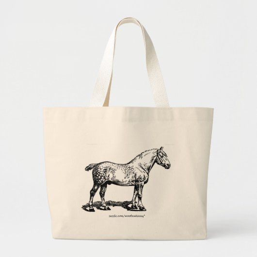 Dapped Draft Horse Grote Tote Bag (Voorkant)