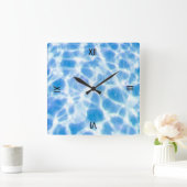 Dapped Water Vierkante Klok (Huis)