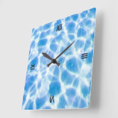 Dapped Water Vierkante Klok (Hoek)