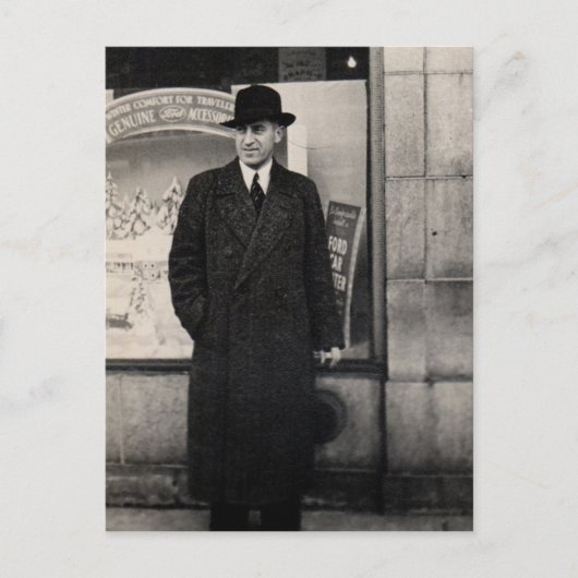 dapper 1930s man foto briefkaart (Voorkant)