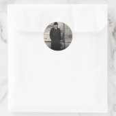 dapper 1930s man foto ronde sticker (Tas)