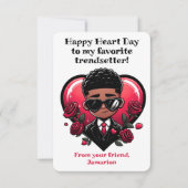 Dapper Afro-Amerikaans Jongen Klaslokaal Valentijn Bedankkaart (Voorkant)