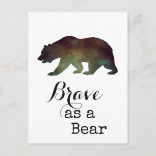 Dapper als een Beer Watercolor Typografie Briefkaart