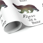 Dapper als een Beer Watercolor Typografie Cadeaupapier (Rol Hoek)