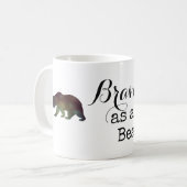 Dapper als een Beer Watercolor Typografie Koffiemok (Voorkant links)