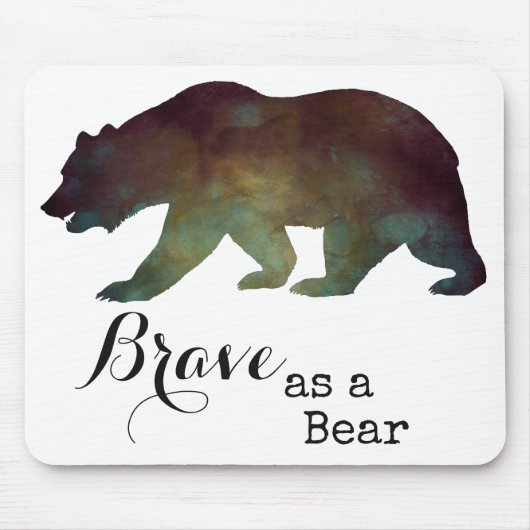 Dapper als een Beer Watercolor Typografie Muismat (Voorkant)