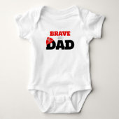 Dapper als papa brandweerman jong baby trui  romper (Voorkant)