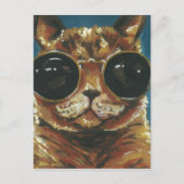 Dapper Animal | Kat in zonnebrillen Briefkaart (Voorkant)