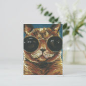Dapper Animal | Kat in zonnebrillen Briefkaart (Staand voorkant)