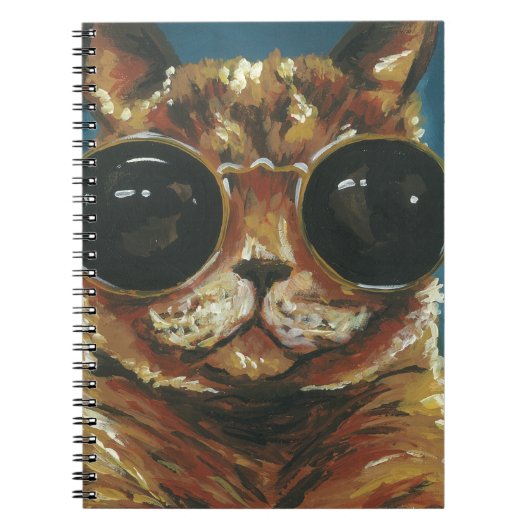 Dapper Animal | Kat in zonnebrillen Notitieboek (Voorkant)