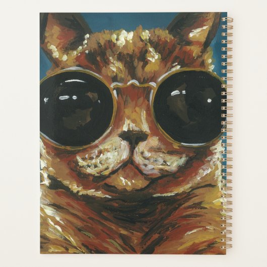 Dapper Animal | Kat in zonnebrillen Planner (Achterkant)