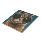 Dapper Animal | Kat in zonnebrillen Tegeltje (Zijkant)