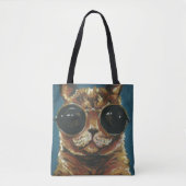 Dapper Animal | Kat in zonnebrillen Tote Bag (Voorkant)