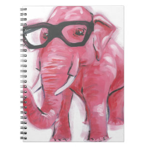 Dapper Animal Roze olifant in eierassen Notitieboek