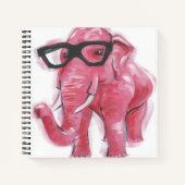 Dapper Animal | Roze olifant in eierassen Notitieboek (Voorkant)
