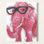 Dapper Animal | Roze olifant in eierassen Planner (Achterkant)