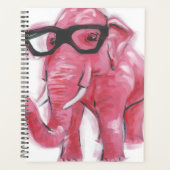 Dapper Animal | Roze olifant in eierassen Planner (Voorkant)