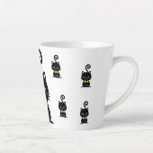 Dapper Black Cat Mug, Kitty with Bow Tie Latte Mok (Rechts)