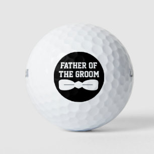 Dapper Bow stropdas Vader van de Groom Black Circl Golfballen