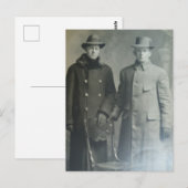 Dapper Brothers in Overjassen RPPC B & W Foto Afbe Briefkaart (Voorkant / Achterkant)
