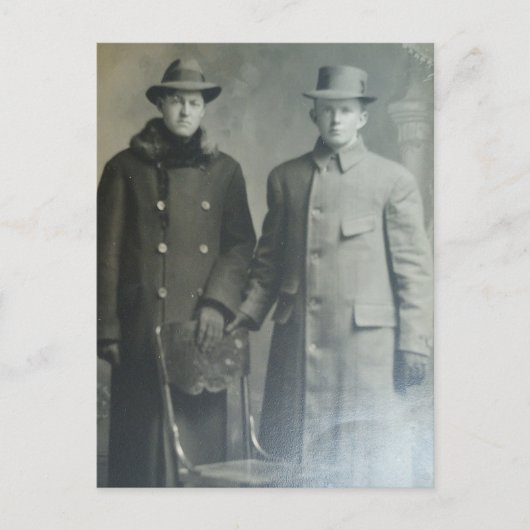 Dapper Brothers in Overjassen RPPC B & W Foto Afbe Briefkaart (Voorkant)