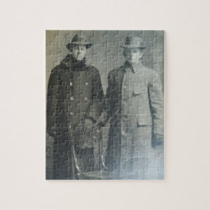 Dapper Brothers in Overjassen RPPC B & W Foto Afbe Legpuzzel