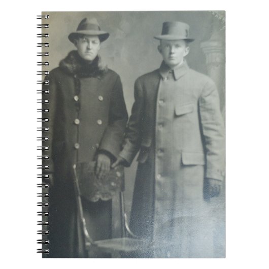 Dapper Brothers in Overjassen RPPC B & W Foto Afbe Notitieboek (Voorkant)