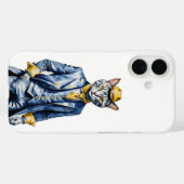 Dapper Cat iPhone 16 Hoesje - Stijlvolle beveiligi (Achterkant (horizontaal))