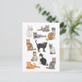 Dapper Cats Briefkaart (Staand voorkant)