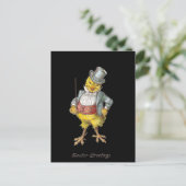 Dapper Chick  Easter Briefkaart (Staand voorkant)